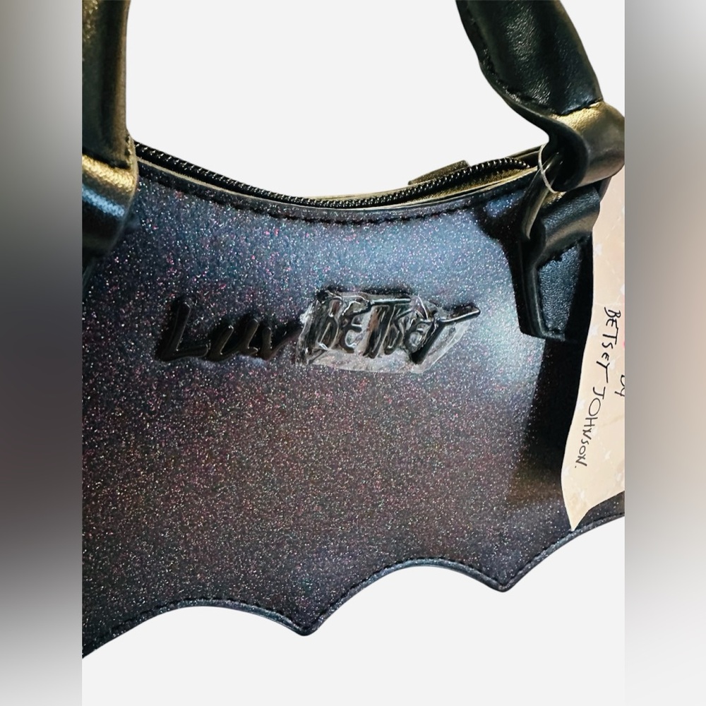 Betsey Johnson Black Bat Crossbody Bag - Picture 2 of 8